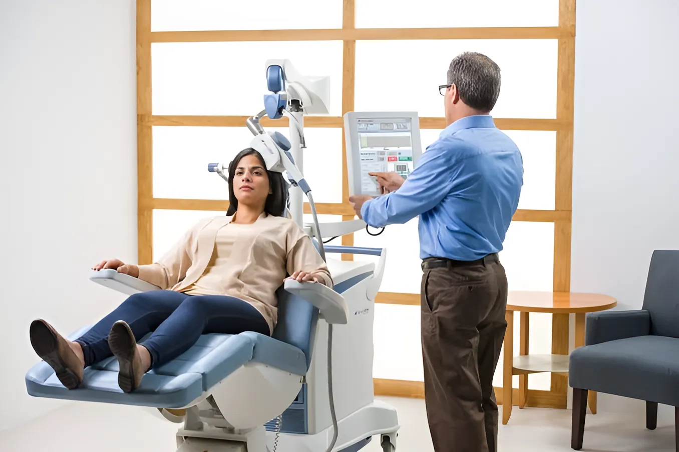 Patient undergoing medical imaging scan